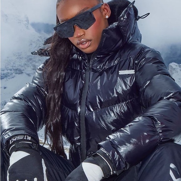 PrettyLittleThing Jackets & Blazers - PLT black ski jacket set